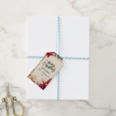 Rustic Red Amaryllis Christmas Geschenkanhänger (Mit Garn)