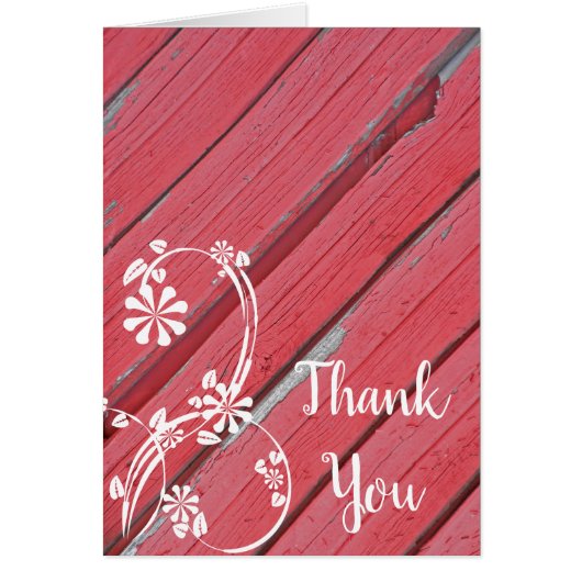 Rustic Red Barn Wood Country Danke (Vorne)