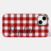 Rustic Red Black Büffel Karo - kann roten Fall bea Case-Mate iPhone Hülle (Rückseite (Horizontal))