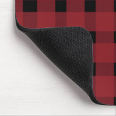 Rustic Red Black Gingham Mousepad (Ecke)