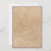 Rustic Red Christmas Candy Cane Joy Baby Showroom Einladung (Rückseite)
