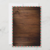 Rustic Red Christmas Candy Cane Joy Baby Showroom Einladung (Rückseite)
