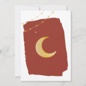 Rustic Red Crescent Mond Ramadan Iftar Einladung (Rückseite)