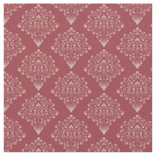 Rustic Red Damask Stoff (Nahaufnahme)