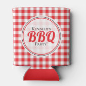 Rustic Red Gingham Family Picnic GRILLEN Dosenkühler (Rückseite)