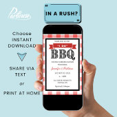 Rustic Red Gingham I Do GRILLEN Wedding Couples Du Einladung