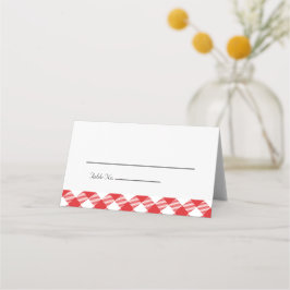 Rustic Red Gingham I Do GRILLEN Wedding Platzkarte