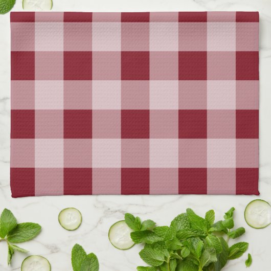 Rustic Red Gingham Kitchtuch Handtuch (Gefaltet)