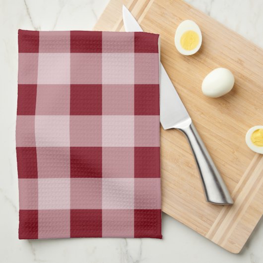 Rustic Red Gingham Kitchtuch Handtuch (Viertel Falte)