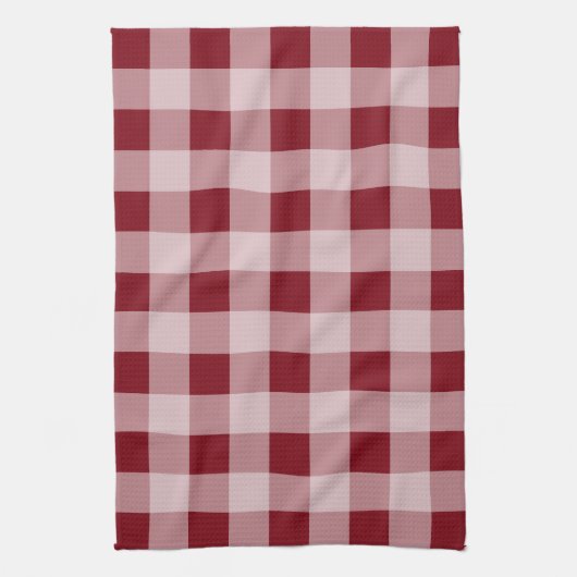Rustic Red Gingham Kitchtuch Handtuch (Vertikal)