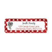 Rustic Red Gingham Noël Adress (Vorne)