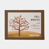 Rustic Red Gold Apfelbaum Herbst Fußmatte (Vorderseite)