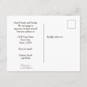 Rustic Red Green Birdhouse New Address Moving Postkarte (Rückseite)