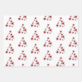 Rustic Red Green Frohe Weihnachtsdekoration Geschenkpapier Set (Vorderseite 3)