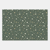 Rustic Red Green Holiday Christmas  Geschenkpapier Set (Vorderseite 3)