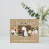 Rustic Red Kraft Buffalo Kariertes Foto Save the D (Stehend Vorderseite)
