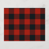 Rustic Red Kraft Buffalo Kariertes Foto Save the D (Rückseite)