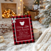 Rustic Red Plaid Merry Little Baby Shower Einladung