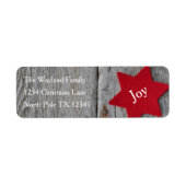 Rustic Red Star Address Labels (Vorne)