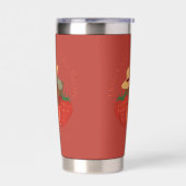 Rustic Red Strawberry Patch Family Recipe Tumbler Thermobecher (Links)