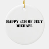 Rustic Red White Blue Wood USA Fahne Amerika Keramik Ornament (Hinten)