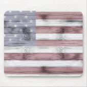 Rustic Red White Blue Wood USA Fahne Amerika Mousepad (Vorne)