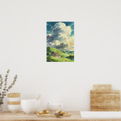 Rustic Refuge Cottage Beneath the Summer Clouds Poster (Küche)