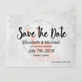 Rustic Reindeer Boho Watercolor Wedding STD Ankündigungspostkarte (Vorderseite)