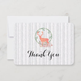 Rustic Rentier Botanical Wedding Vielen Dank Einladung