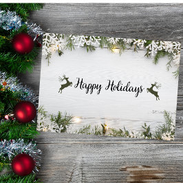 Rustic Rentier Weihnachtskarte Feiertagskarte