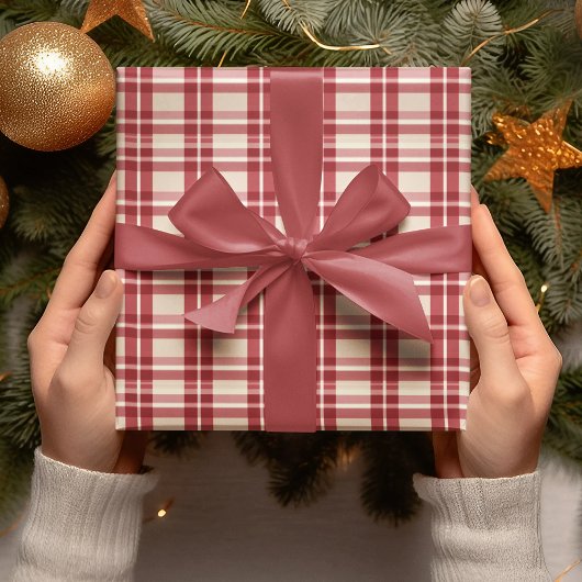 Rustic Reverie | Embracing the Farmhouse Red Plaid Geschenkpapier
