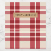 Rustic Reverie | Embracing the Farmhouse Red Plaid Weinetikett (Einzelnes Label)