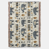 Rustic Rhino Tribal Pattern (1) Decke (Vorderseite Vertikal)