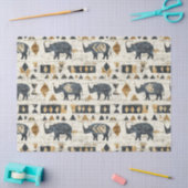 Rustic Rhino Tribal Pattern (1) Seidenpapier (Basteln)