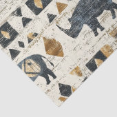 Rustic Rhino Tribal Pattern (1) Seidenpapier (Detail)