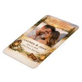 Rustic Romance Photo Save The Date Wedding Magnet (Linke Seite)