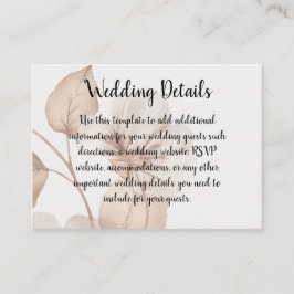 Rustic Romance Wedding Enclosure Cards Begleitkarte