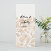 Rustic Romance Wedding Menu Menükarte (Stehend Vorderseite)