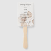 Rustic Romance Wedding Program Hand Fan Fächer (Rückseite)