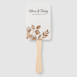 Rustic Romance Wedding Program Hand Fan Fächer