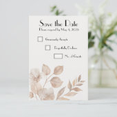 Rustic Romance Wedding Save the Date Cards (Stehend Vorderseite)