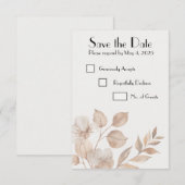 Rustic Romance Wedding Save the Date Cards (Vorne/Hinten)