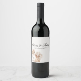 Rustic Romance Wedding Wine Labels Weinetikett