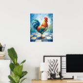 Rustic Rooster Country Farmhouse Kitchen  Poster (Heimbüro)