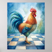 Rustic Rooster Country Farmhouse Kitchen  Poster (Vorne)
