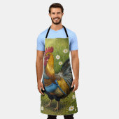 Rustic Rooster Farmhouse Kitchen Apron Schürze (Getragen)