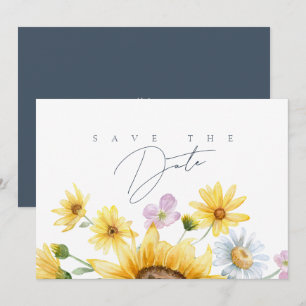 Rustic Royal Blue Opulence Sonnenblumen Hochzeit Save The Date