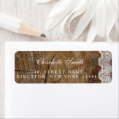 Rustic Royal Personalisiert Lace Address Labels (Insitu)