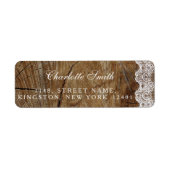 Rustic Royal Personalisiert Lace Address Labels (Vorne)