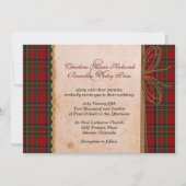 Rustic Royal Stewart Karierte Hochzeitseinladung Einladung (Vorderseite)